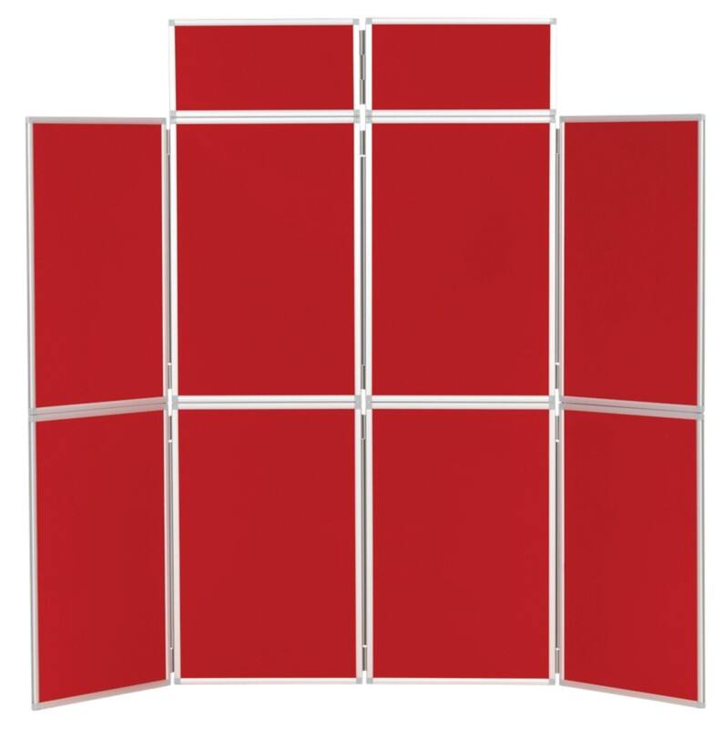 Display Stand 8 Nyloop Fabric 619 (W) x 316 (H) mm Red Foldaway