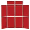 Freestanding Display Stand with 8 Panels Nyloop Fabric Foldaway 619 x 316mm Red