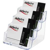 Deflecto Business Card Holder Plastic Transparent