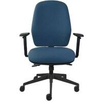 Energi-24 Office Chair Basic Tilt Fabric Height-Adjustable Armrest Height-adjustable Seat Blue 150 kg Back Care