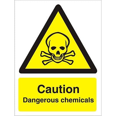 Warning Sign Dangerous chemicals Plastic 12.5 x 15 cm