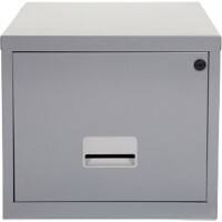 Pierre Henry Maxi Steel Filing Cabinet with 1 Lockable Drawer 400 x 400 x 360 mm Silver