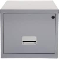 Pierre Henry Steel Filing Cabinet with 1 Lockable Drawer Maxi 400 x 400 x 360 mm Silver