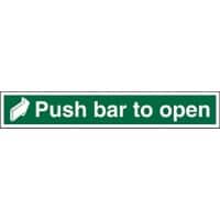 Safety Sign Push Bar Wall Mounted PVC (Polyvinyl Chloride) 60 x 10 cm