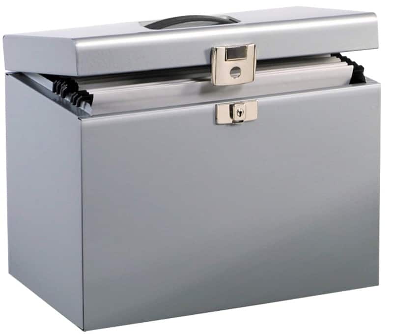 Pierre Henry File Box Silver Metal 36.5 x 22 x 28.5 cm