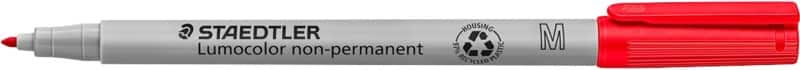STAEDTLER Lumocolor 315 OHP Marker Medium Bullet 1 mm Red Pack of 10