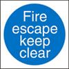 SAV Sign Fire Escape Keep Clear