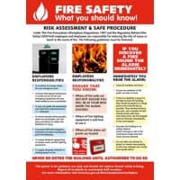 Health & Safety Poster Fire Risk PVC