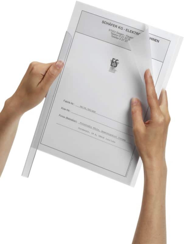 DURABLE Report Cover 291919 A4 Transparent PVC (Polyvinyl Chloride) 25 x 2.8 x 33 cm Pack of 50