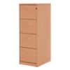 Dams Filing Cabinet with 4 Lockable Drawers Deluxe 480 x 650 x 1360mm Beech