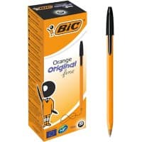 BIC Cristal UP Ballpoint Pen Grip Medium 0.35 mm Black Pack of 20
