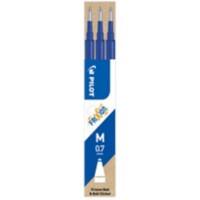 Pilot FriXion Ball Clicker Rollerball Pen Refill 0.35 mm Medium Blue Pack of 3