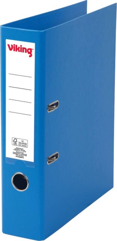 Viking Wide Lever Arch File A4 75 mm Blue 2 Rings Cardboard, PP (Polypropylene) Matt Portrait