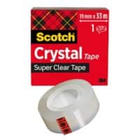 Scotch Tape Crystal Clear 600 Transparent 19 mm x 33 m Synthetic Acrylic