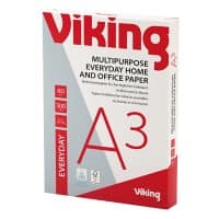 Viking Everyday A3 Copy Paper 80 gsm Smooth White 500 Sheets
