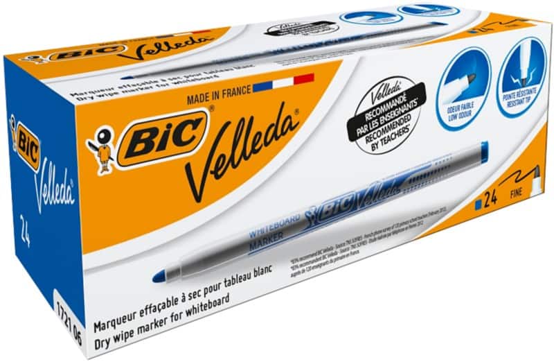 BIC 1721 Whiteboard Slim Marker Fine Bullet Blue