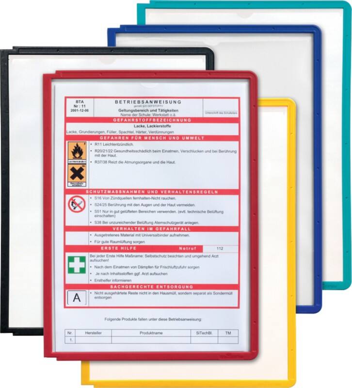 DURABLE Sherpa Display Panel 5 Panels A4 Polypropylene, Plastic Assorted Pack of 5