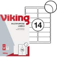 Niceday Multipurpose Labels Self Adhesive 99.1 x 38.1 mm White 14 100 Sheets of 14 Labels