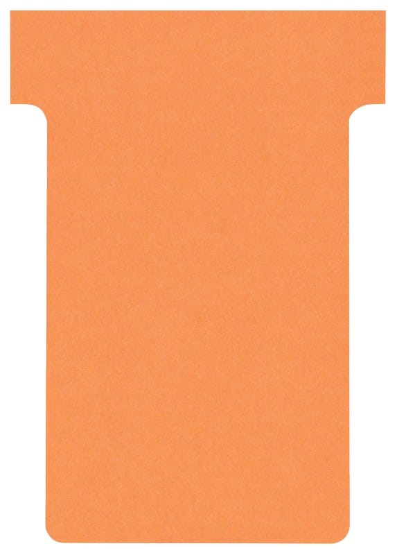 Nobo size 2 t-cards orange 6 x 8. 5 cm pack of 100