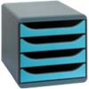 Exacompta Desktop Drawers 310782D PS Blue, Grey 34.7 x 26.7 x 27.8 cm