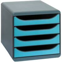 Exacompta Desktop Drawers 310782D PS Blue, Grey 34.7 x 26.7 x 27.8 cm