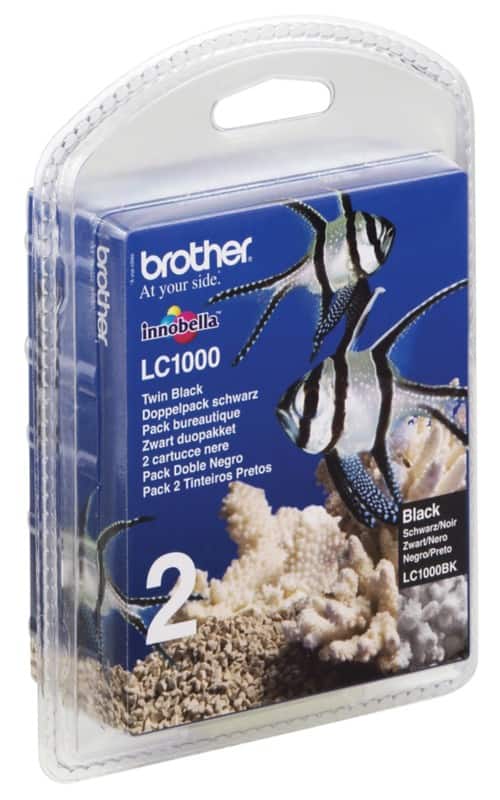Brother LC1000BKBP2 Original Ink Cartridge Black Pack of 2 Duopack