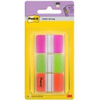 Post-it Index Flags 2.54 x 3.81 cm Assorted 3 Packs  of 22 Strips