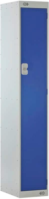 LINK51 Steel Locker 1 Door 1 nest Key lock 300 x 450 x 1,800 mm Blue, Grey