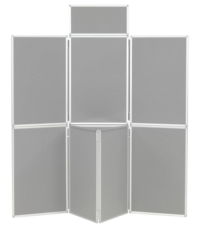Display Stand 7 Nyloop Fabric 619 (W) x 923 (H) mm Grey Deluxe Foldaway