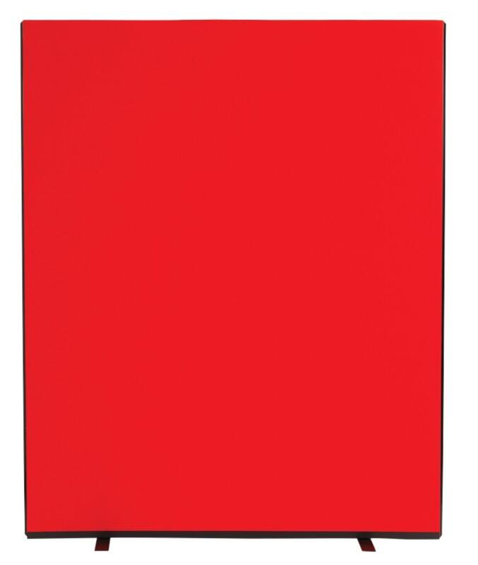 Freestanding Screen Fabric Wrapped 1500 x 1800 mm Red