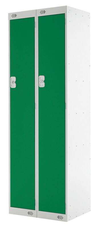 LINK51 Steel Locker 1 Door 2 nests Key lock 600 x 450 x 1,800 mm Green, Grey
