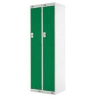 LINK51 Steel Locker 1 Door 2 nests Key lock 600 x 450 x 1,800 mm Green, Grey