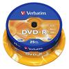 Verbatim DVD-R Matt Silver 16x 4.7 GB Spindle Pack of 25