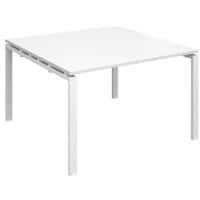 Dams International Square Boardroom Table with White MFC & Aluminium Top and White Frame EBT1212-WH-WH 1200 x 1200 x 725 mm