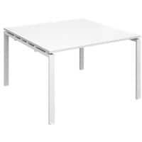 Dams International Square Boardroom Table with White MFC & Aluminium Top and White Frame EBT1212-WH-WH 1200 x 1200 x 725 mm