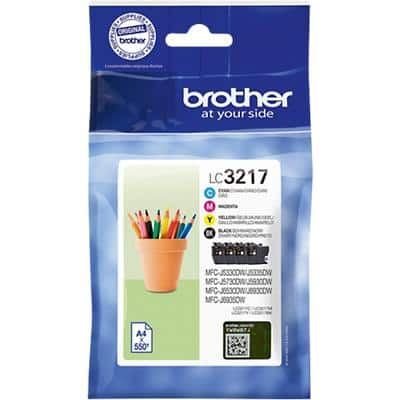 Brother LC-3217 Original Ink Cartridge Black, Cyan, Magenta, Yellow Pack of 4 Multipack