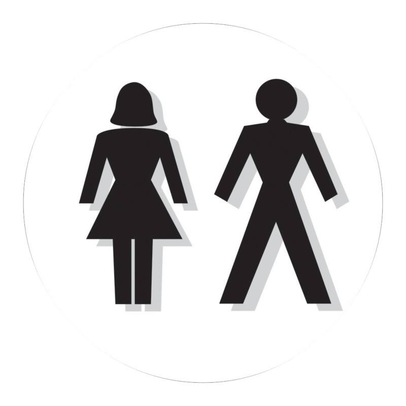 Sign Unisex Wall Mounted PVC (Polyvinyl Chloride) 6 x 6 cm