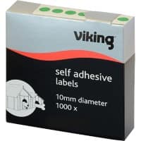 Niceday Dot Labels Self Adhesive Ø 10 mm Green 1000 Labels