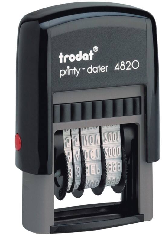 Trodat Ecoprinty 4820 Date Self-Inking Stamp 23 x 4mm Black