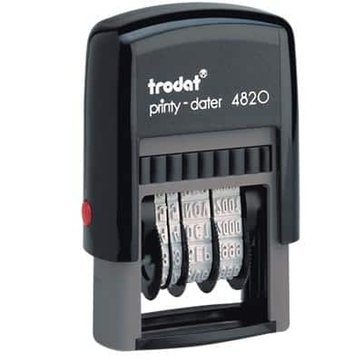 Trodat Ecoprinty 4820 Date Self-Inking Stamp 23 x 4mm Black