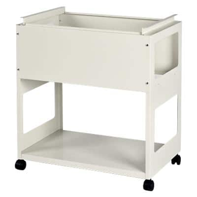 Rotadex RT50S Filing Trolley with Shelf 414 x 440 x 670mm Smoke White