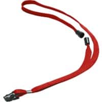 DURABLE Lanyard 440 x 10mm Red 811903 Pack of 10