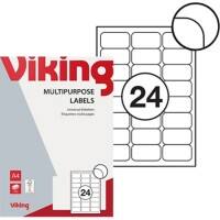 Niceday Multipurpose Labels Self Adhesive 64 x 33.9 mm White 100 Sheets of 24 Labels
