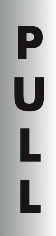 Sign Pull Wall Mounted PVC (Polyvinyl Chloride) 4.5 x 19 cm