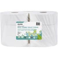 Niceday Professional 2 Ply Toilet Rolls Standard 6 Rolls of 1180 Sheets