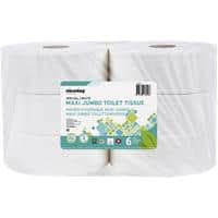 Niceday Professional Standard Toilet Roll 2 Ply 4509619 Pack of 6 of 1000 Sheets