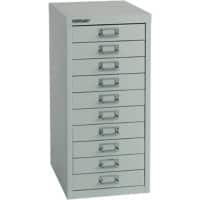 Bisley Filing Cabinet with 10 Drawers H2910NL 280 x 380 x 590mm Grey