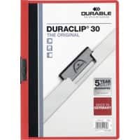 DURABLE Duraclip Clip File 30 Sheets A4 Red