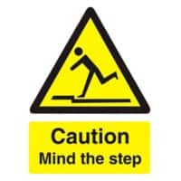Warning Sign Mind The Step Plastic 20 x 15 cm