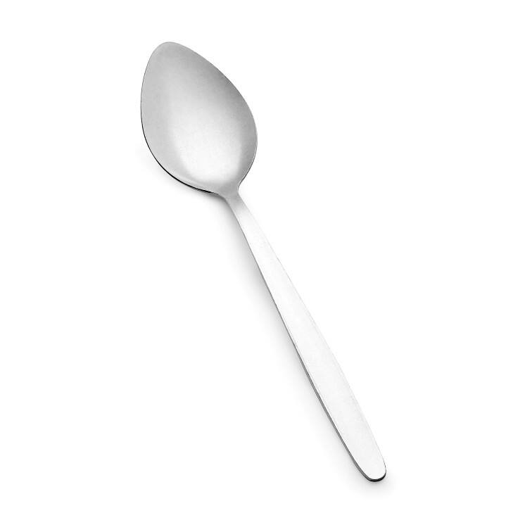 Plain Dessert Spoon Stainless Steel 18cm Silver Pack of 12